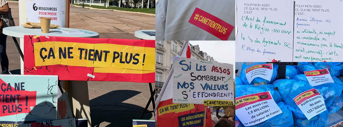 banderole mouvement associatif ca ne tient plus fol83